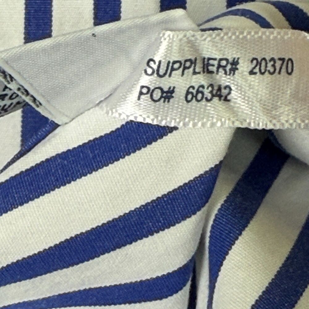 Men's Polo Ralph Lauren Classic Long Sleeve Shirt Striped Size Large Blue White - Picture 6 of 8